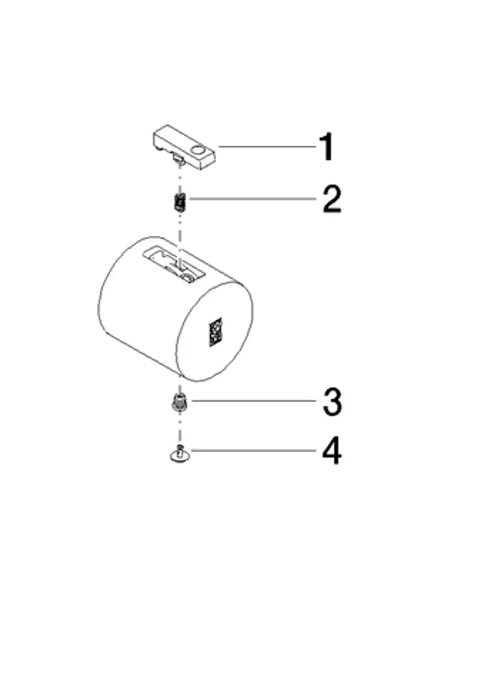 DORNBRACHT Griff für Thermostat ERSATZTEILE 90173301000 D. 48 x 48 mm Chrom, 90173301000-00 Galeriebild 1